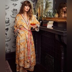 NWT Printfresh Women's Eco Satin Robe Bagheera Robe xxs/xs